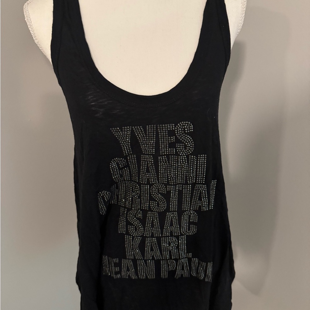 Chic Black Designer Tank Top